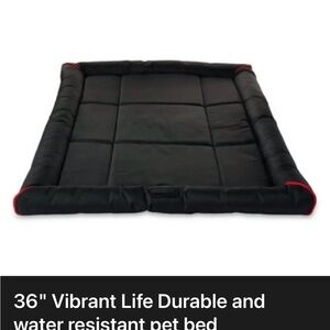 Black Pet Bed water resistant good for crates